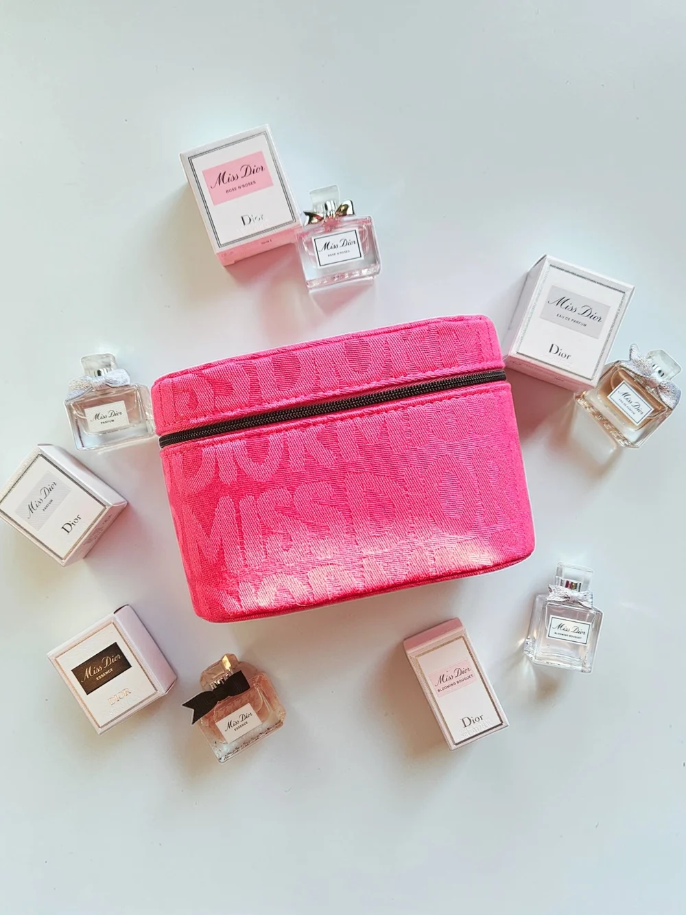 Dior Pink Cosmetic Pouch And Miss Dior Minis - Picture 2 of 3